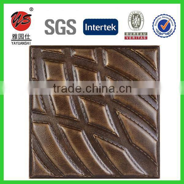 40x40cm 30x60cm 3D Soft PU Leather Wall Decorative Leather Wall Panels