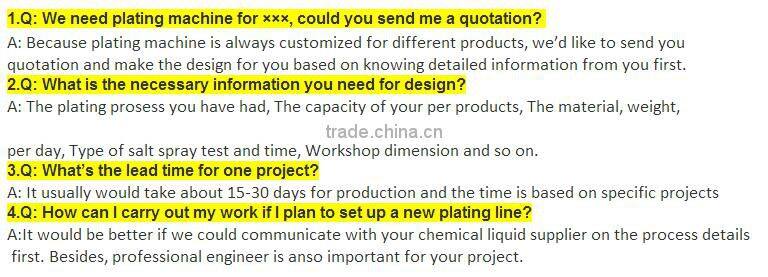 Feiyide Automatic Rack Nickel Chrome Spray Electroplating Machine with Plating Tank for Sale