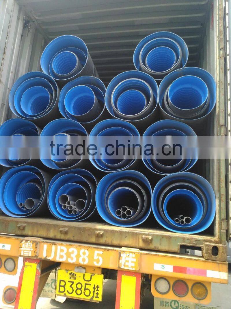 DN500 SN8 Water sewage corrugated PE pipe