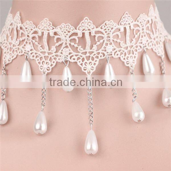 MYLOVE imitation pearl jewelry set white lace bride jewelry MLT024
