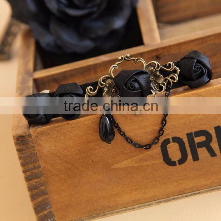 MYLOVE black rose barrette high quality headwear