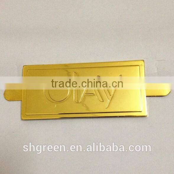 Lead-free metal raised logo plate with back 3M foam glue