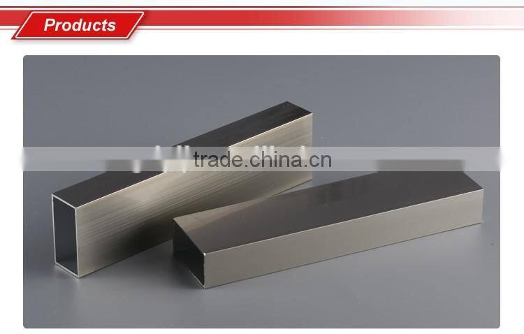 Decorative rectangular aluminum tube