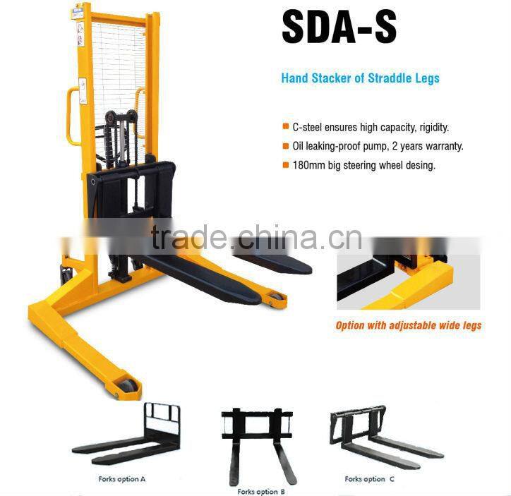 1.0 ton Hand Stacker of Straddle legs