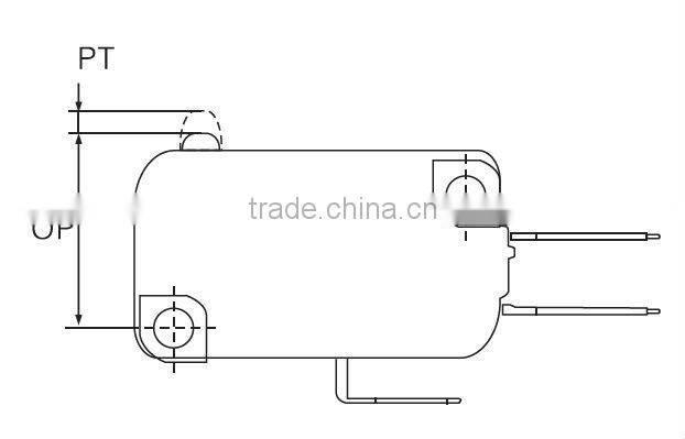 RV micro switch with middle lever 16A RV-162-1C25