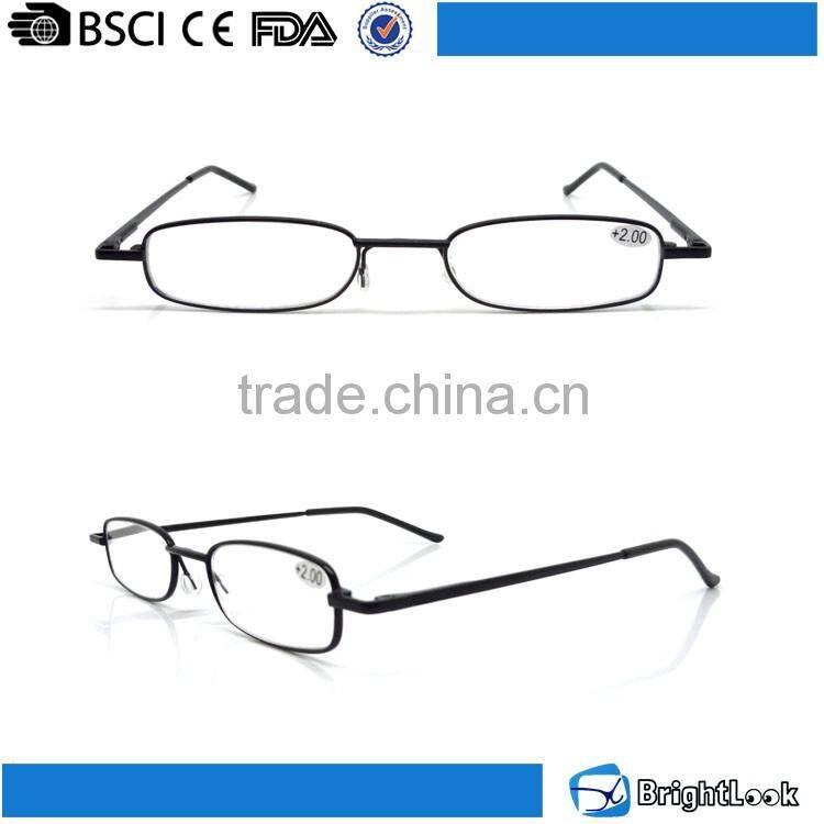 Best-selling fashional logo durable full rim classic fashion metal frame pen fold foldable reading glasses frame