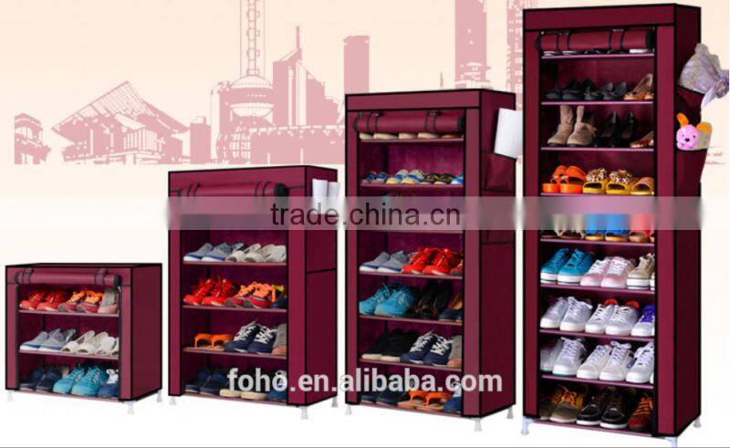 FH-FC6007 Easy to use dustproof fabric cloth assemble style shoe rack cabinet