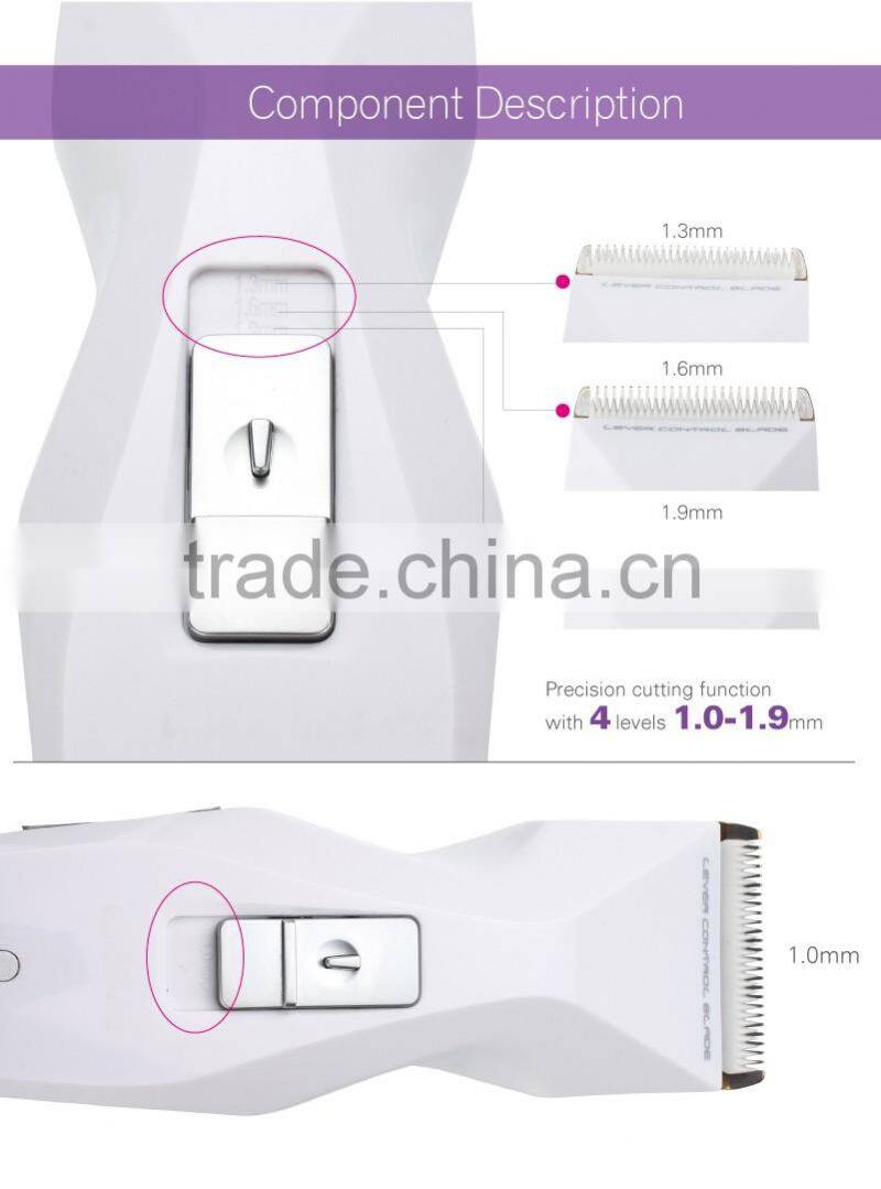Rechargeable waterproof Hair Clipper.Zinc-plated titanium.NI-MH battery.professional.Hair Trimmer. ceramic blade