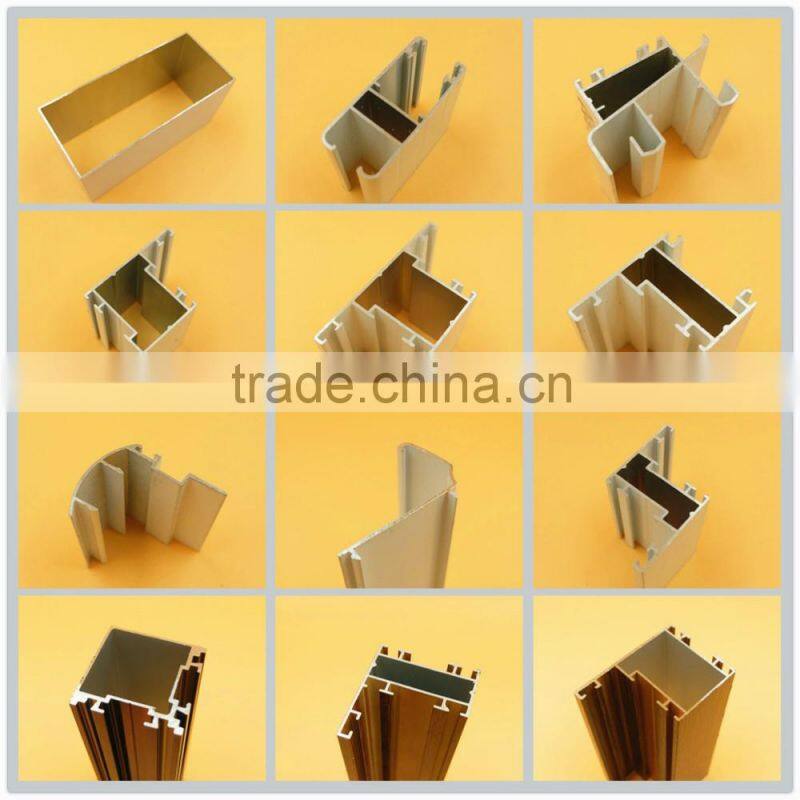 Powder Coated Wood Gain Aluminum Pipe Window Aluminium Profile