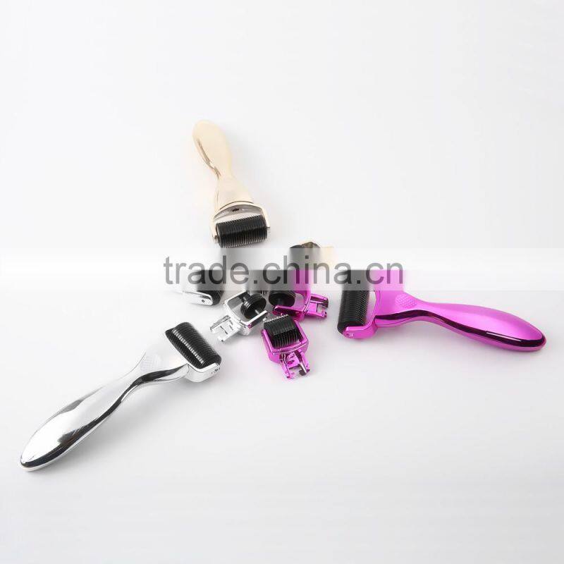 Bestsell 0.5/2.0/1.5mm Heads 3 in 1 Roller 180/600/1200 Micro Needles Skin Recovery