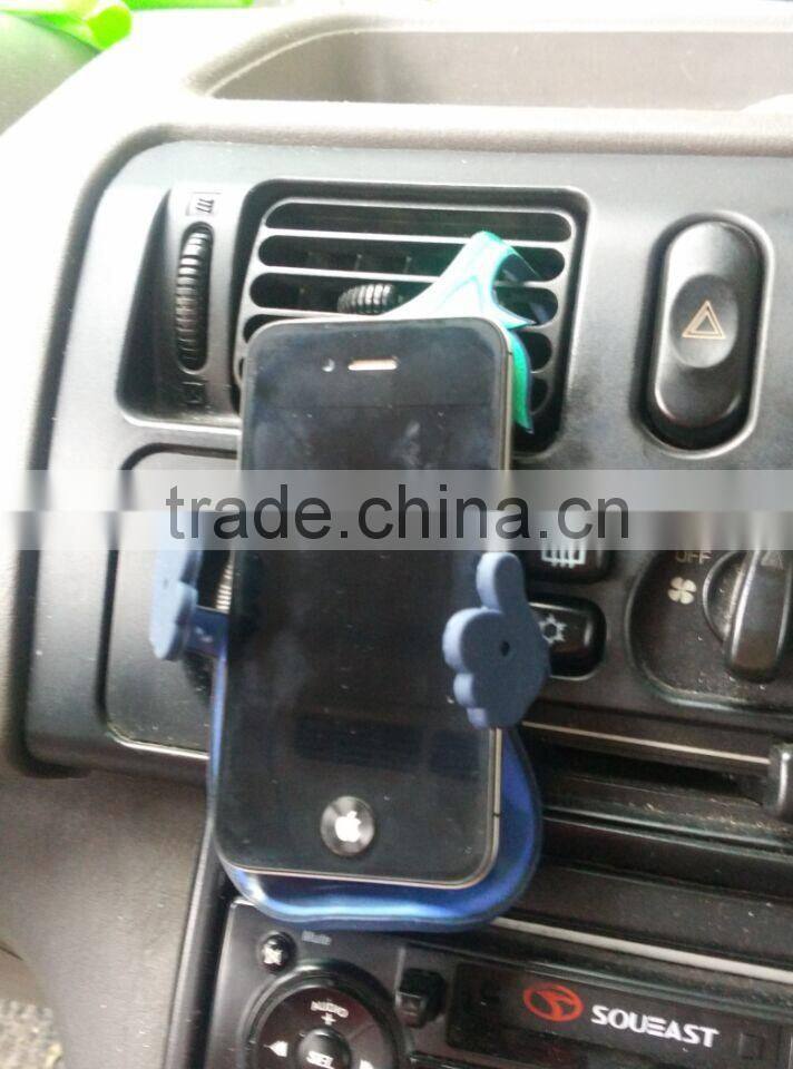 2017 promotional items flexible vegetable silicone mobile phone holder for car air condition from Dongguan factory