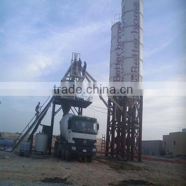 ISO certification of HZS concrete batching plant of good quality for sale
