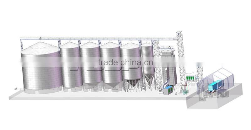Grain processing plant storage silos 500T soybean silos with cleaning