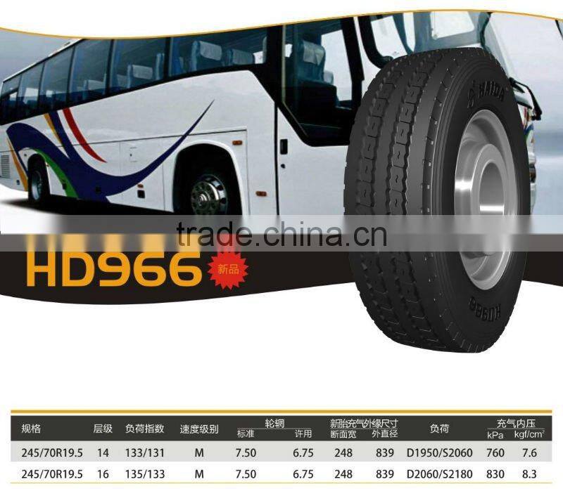 245/70R19.5 Tubeless All-steel radial tyres