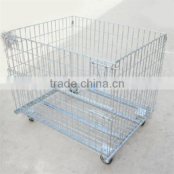 wire steel storage container cage pallet