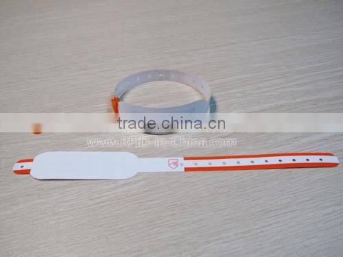 13.56MHz NFC RFID Medical Wristbands, RFID Paper Disposable Wristbands for Hospital Management