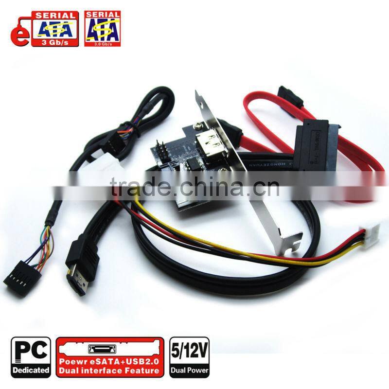 PCI eSATA Card I-type connector PCI Slot Bracket PCI ESATA SATA USB TO SATA cable