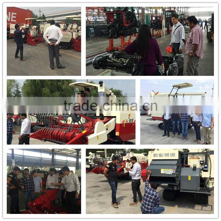 32hp full feeding 0.5m3 grain tank mini kubota rice harvester dc70