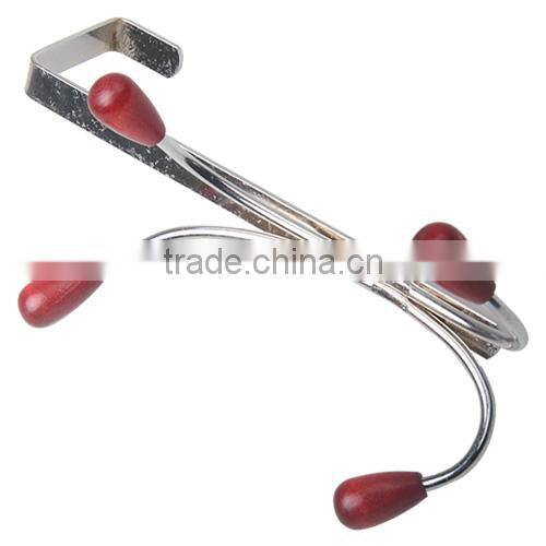stainless steel door pothook hangers with 4 claws clothing hat holder hangers