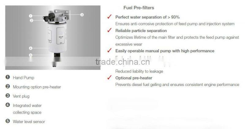 Truck Diesel Engine Fuel Filter 01340114