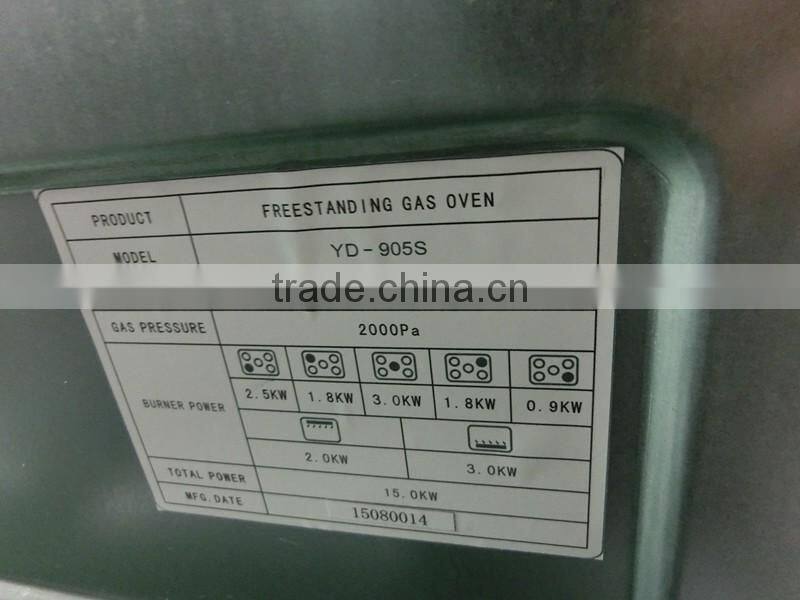 Best quality for household 4 burner gas stove with oven ZQW-710S