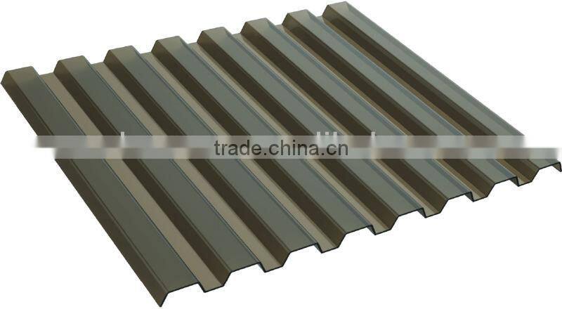 Transparent Polycarbonate Corrugated Bronze Roofing Sheet (Valuview Bronze GRECA)