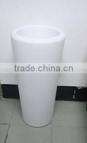 Flashing Clear Acrylic LED High Round Flower Pot