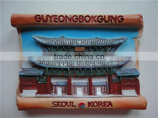 Polyresin landscape tourist souvenir magnets