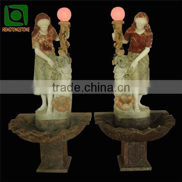Natural Stone Garden Fountain Lamp