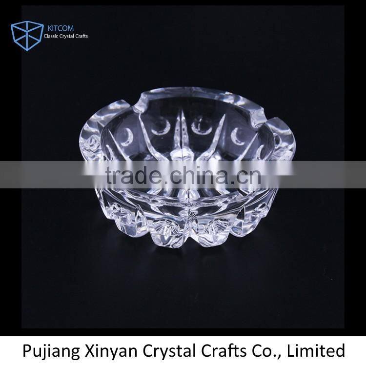 Factory Clear Office engraved crystal ashtray crystal cigar ashtray