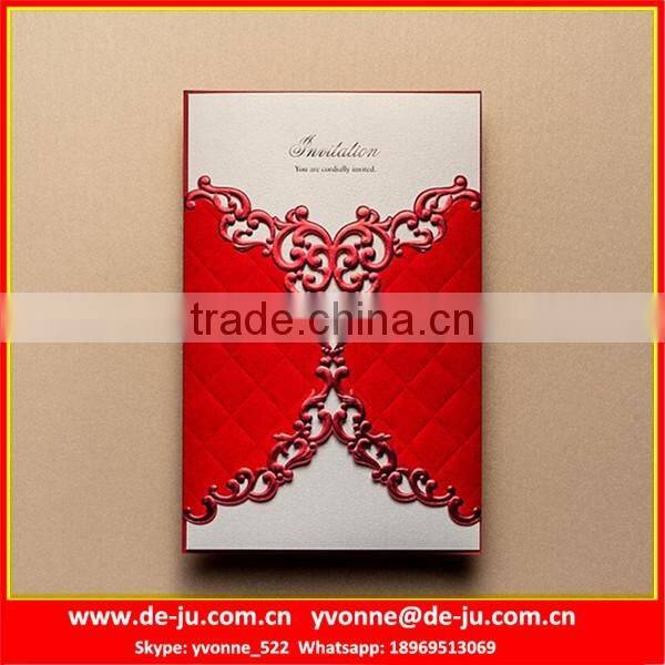 Ceremony Crad Heart Shaped Wedding Invitation Card