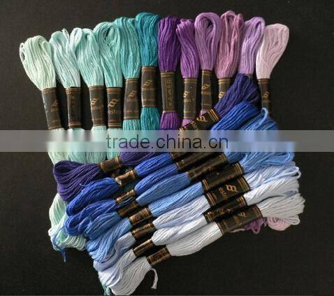 Wholesale good quality 100% cotton cross stitch thread 447 colors cross stitch materials embroidery thread