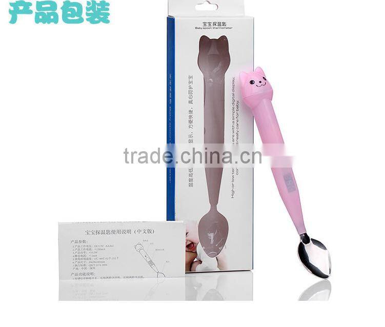 Creative Smart LED Thermometric Spoon, 304 Stainless Steel Spoon For Baby Use