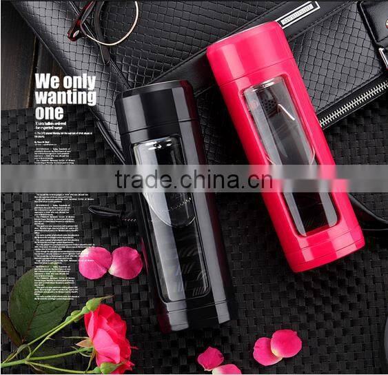Promotional fancy water glass bottle 10 gallon double wall glass water bottle