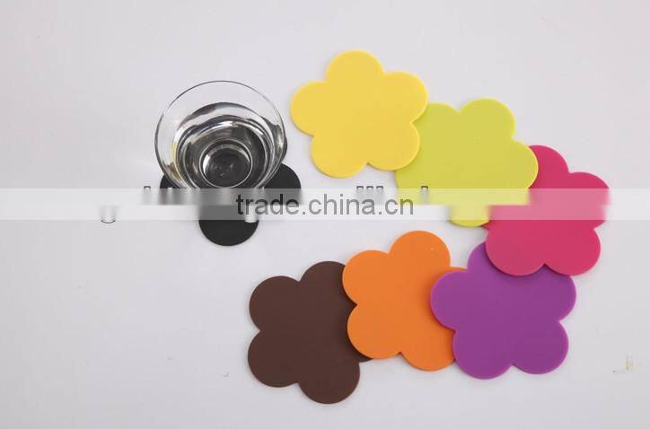 OEM/ODM colorful logo/patterns printed silicone cup mat