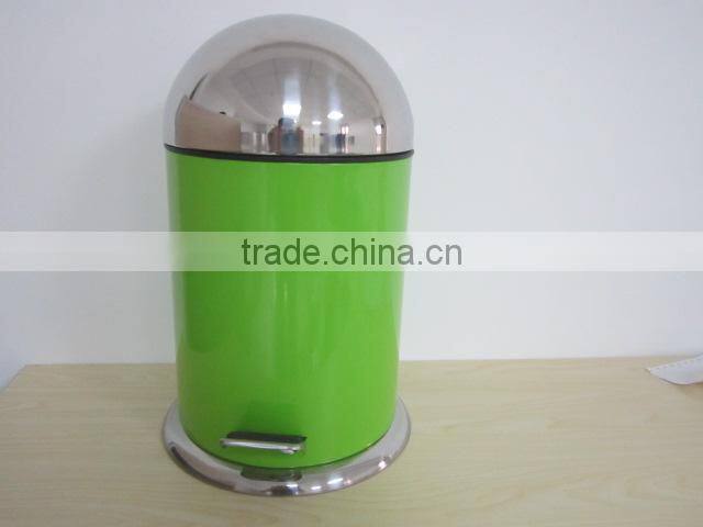 Powder coated Step Can Waste Trash Basket Bin Box Garbage Can Red Rubbish bin