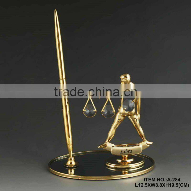 Hot Sale 24K gold plated Zodiac Capricorn Pen Set made with swarovski elements