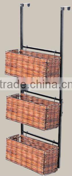 RH-4721 Over the Door 3 Tiers Convenient wholesale hanging wicker basket