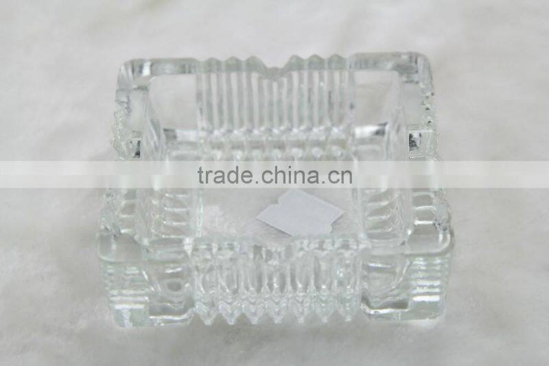 glass ashtray, clear square glass ashtray for smoking