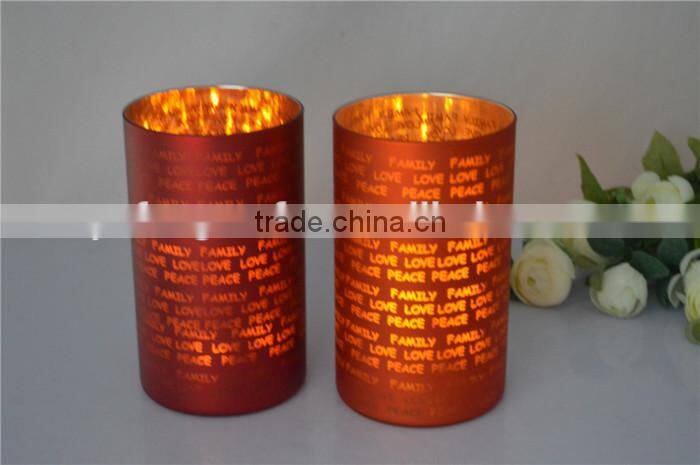 bar table lighted glass cylinders for candles