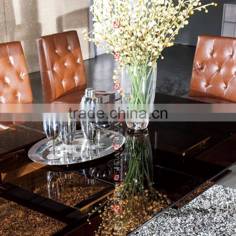 extendable dining table, glass top dining table extendable, modern extendable dining table A-32