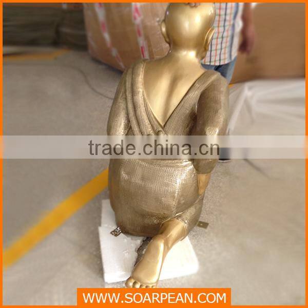 Fiberglass Kneeling Buddha Statue for sale