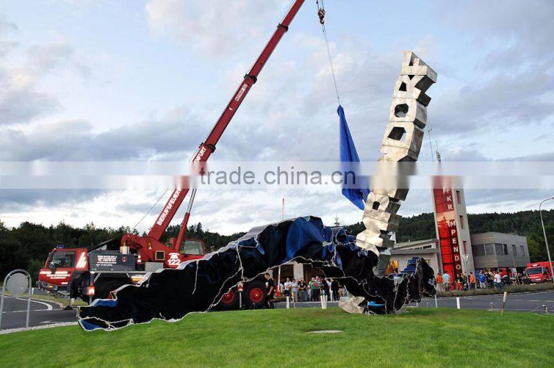 art deco garden statues metal craft stainless steel modern sculpture