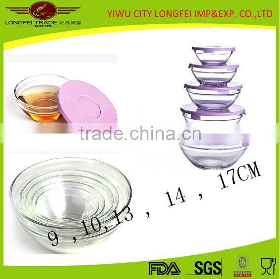 Tableware Transparent Salad Bowl Set