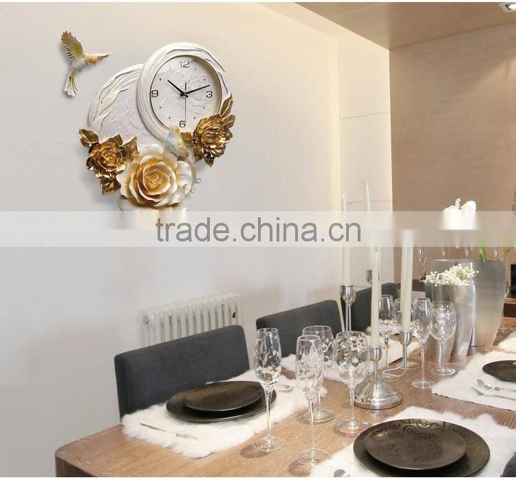 M11A Momoda Living room Creative modern hanging fancy elegant 3D flower wall clock quiet quartz decoration large wall clock