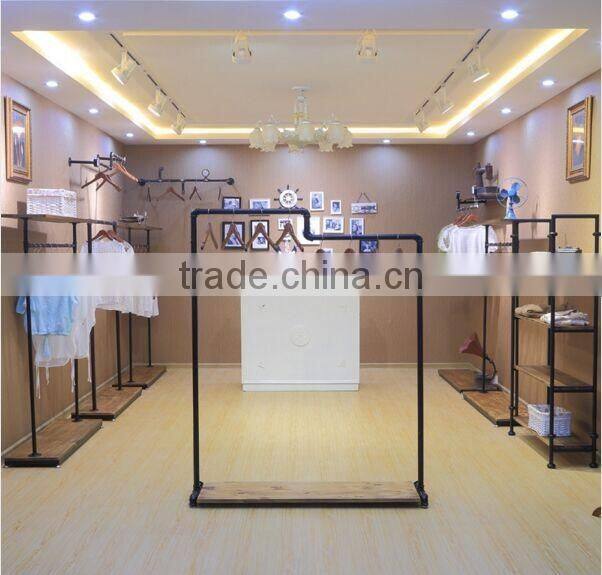 Fashion market floorstanding metal clothing rack