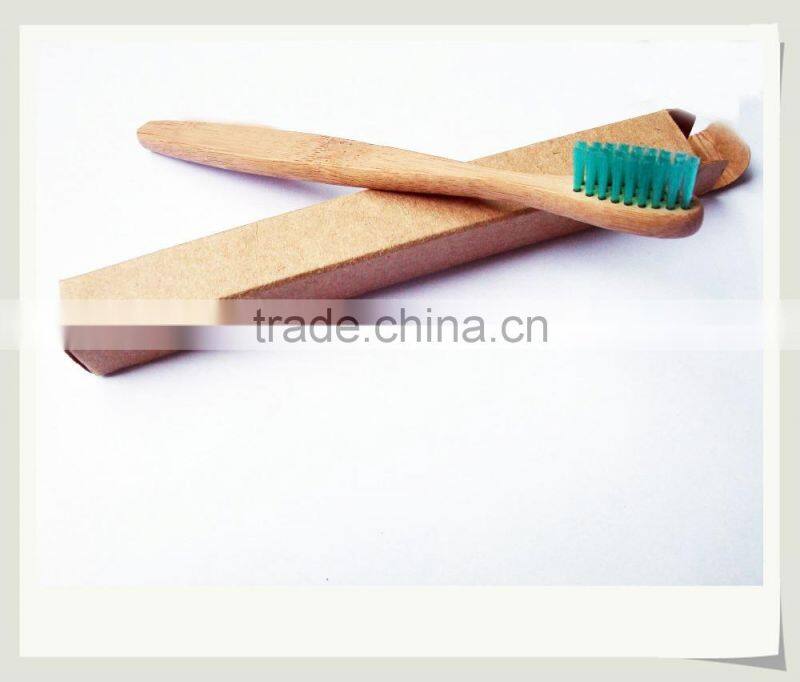 Laser engrave logo family bamboo toothbrush for kids