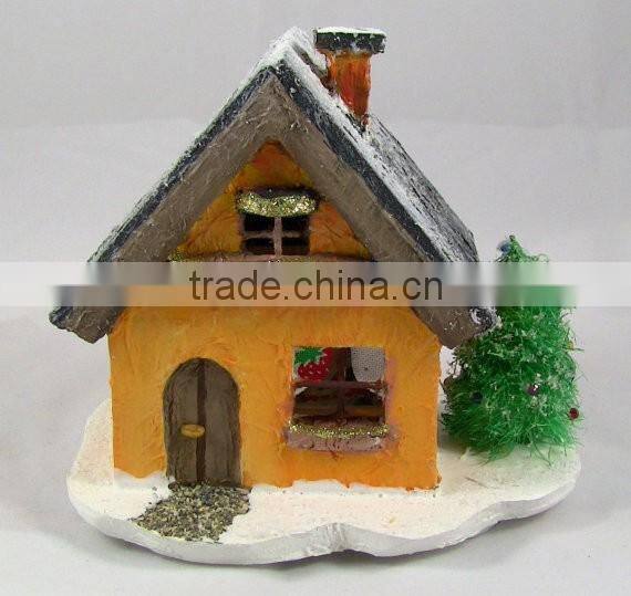 Little Christmas House with colored light