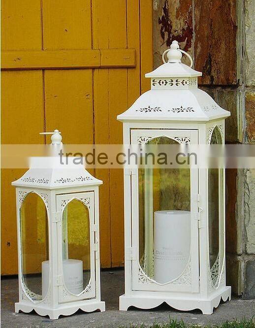 New 2017 White Vintage Style Moroccan Lantern Candle Holders