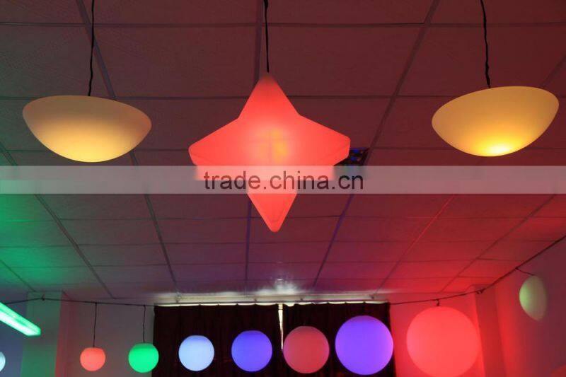 Plastic led light illuminated ball, led table lamp, birthday party ceiling lamp
